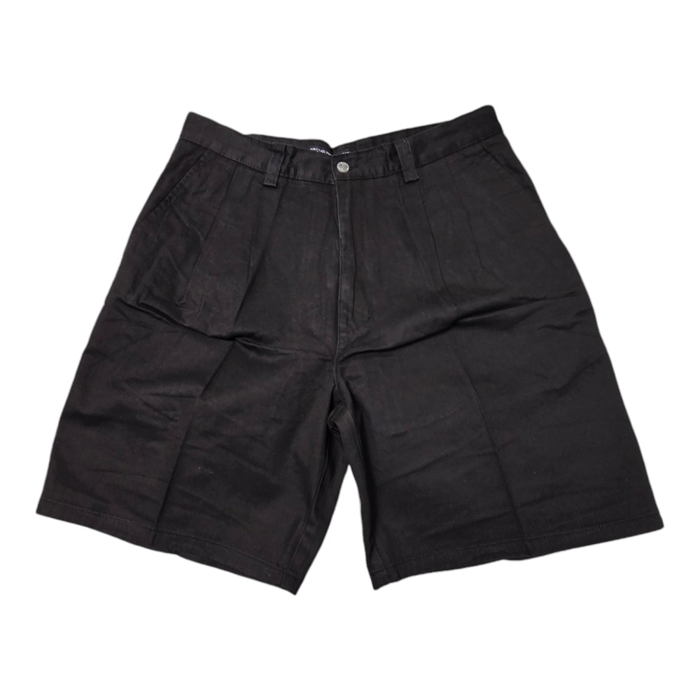 Attrak Men's Classic Fit shorts size 32 Black 100% Cotton Comfortable pleated